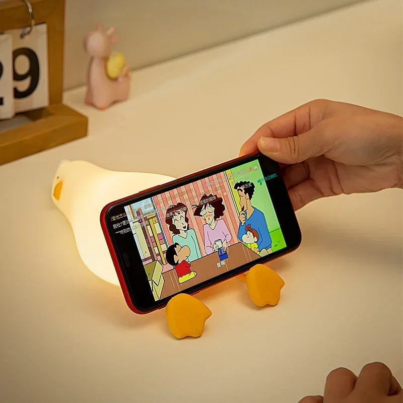 Lie Flat Duck Tap Night Light Tap Light Ambient Light Bedside Lamp Gift Light Rechargeable Table Lamp Atmosphere Lamp