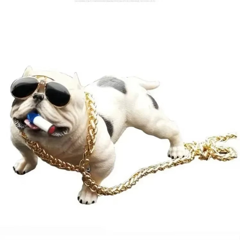 Wear-Resistant Bulldog Car Ornaments Feel Comfortable Resin Material Car Dashboard Decoration Car Accessories Interior Decor