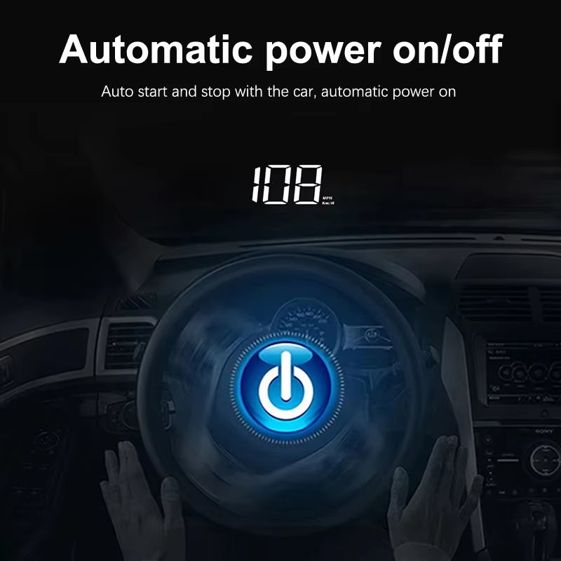 Car Speedometer HUD Head up Display Digital Speed Meter Windshield Projector Vehicles Truck Auto Electronics Accessories