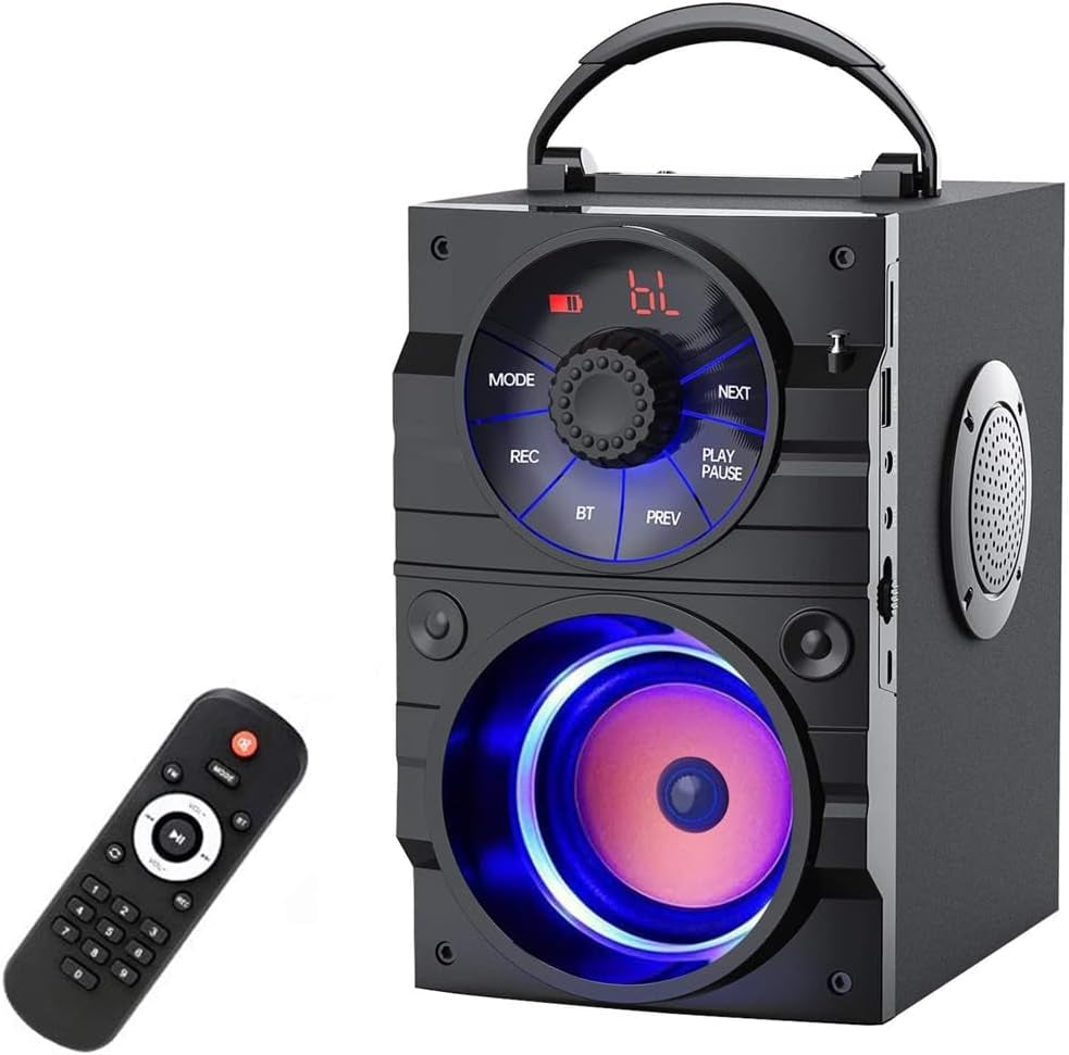 Portable Bluetooth Speaker, Bluetooth 5.3, Outdoor/Indoor Speaker Set,Dual Speakers, Subwoofer, Home Sound Package, with Dual Wireless Microphones,Remote Control,For Home, Camping, Travel