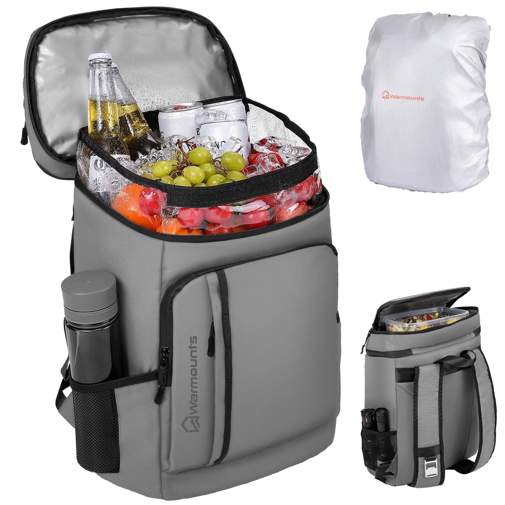 Backpack Cooler & Insulated Bag 2 in 1, 36 Cans W/ Insulating Cover, Upgraded Leakproof Soft Cooler Backpack 2 Compartment for Camping Hiking Picnic Beach