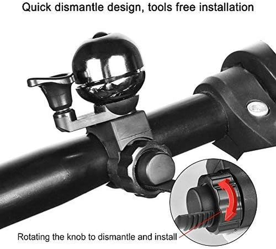 Classic Bike Bell, Adjustable Bicycle Bell Fits Any Bike Handlebar, Universal Bike Bell Loud Crisp Clear Sound Bike Bell for Adults Kids Bike
