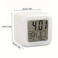 1Pc Lovely Colorful Change Alarm Clock, Cube Alarm Clock, Creative Home Alarm Clock, Luminous Small Alarm Clock