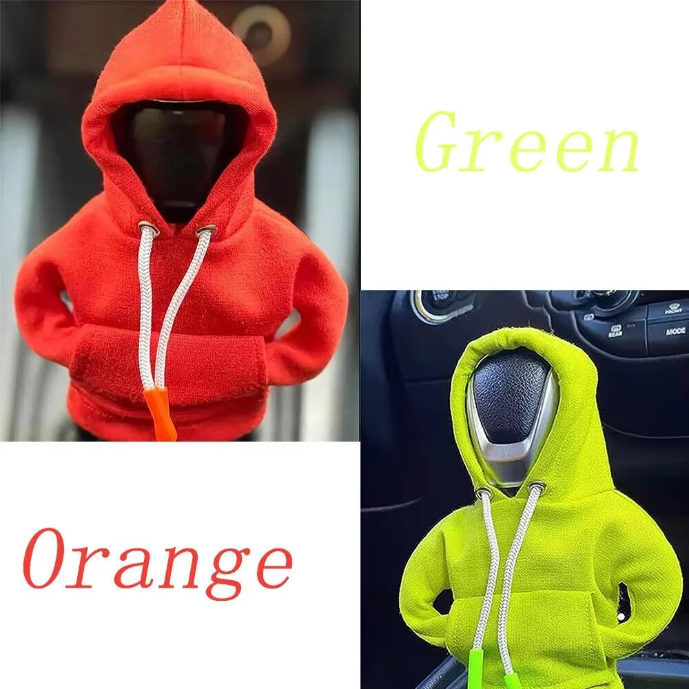 VIKEFON Car Gear Shift Washable Hoodie Decoration Funny Car Shift Lever Handle Kit Creative Universal Car Interior Accessories
