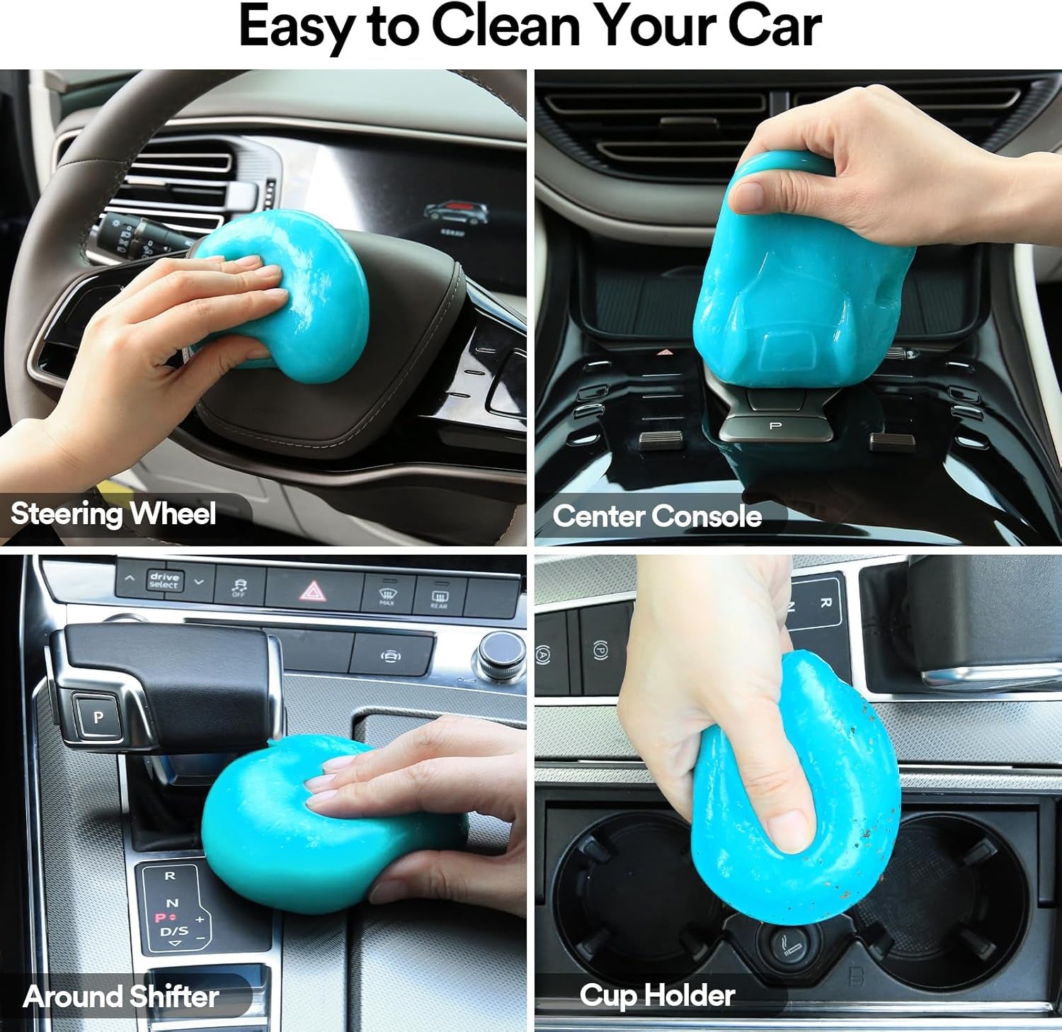 Car Cleaning Gel for Car Detailing Putty Car Putty Auto Cleaning Kits Car Slime Cleaner Dust Cleaning Gel for Car Interior Cleaner Car Accessories Blue Purple (2Pack)
