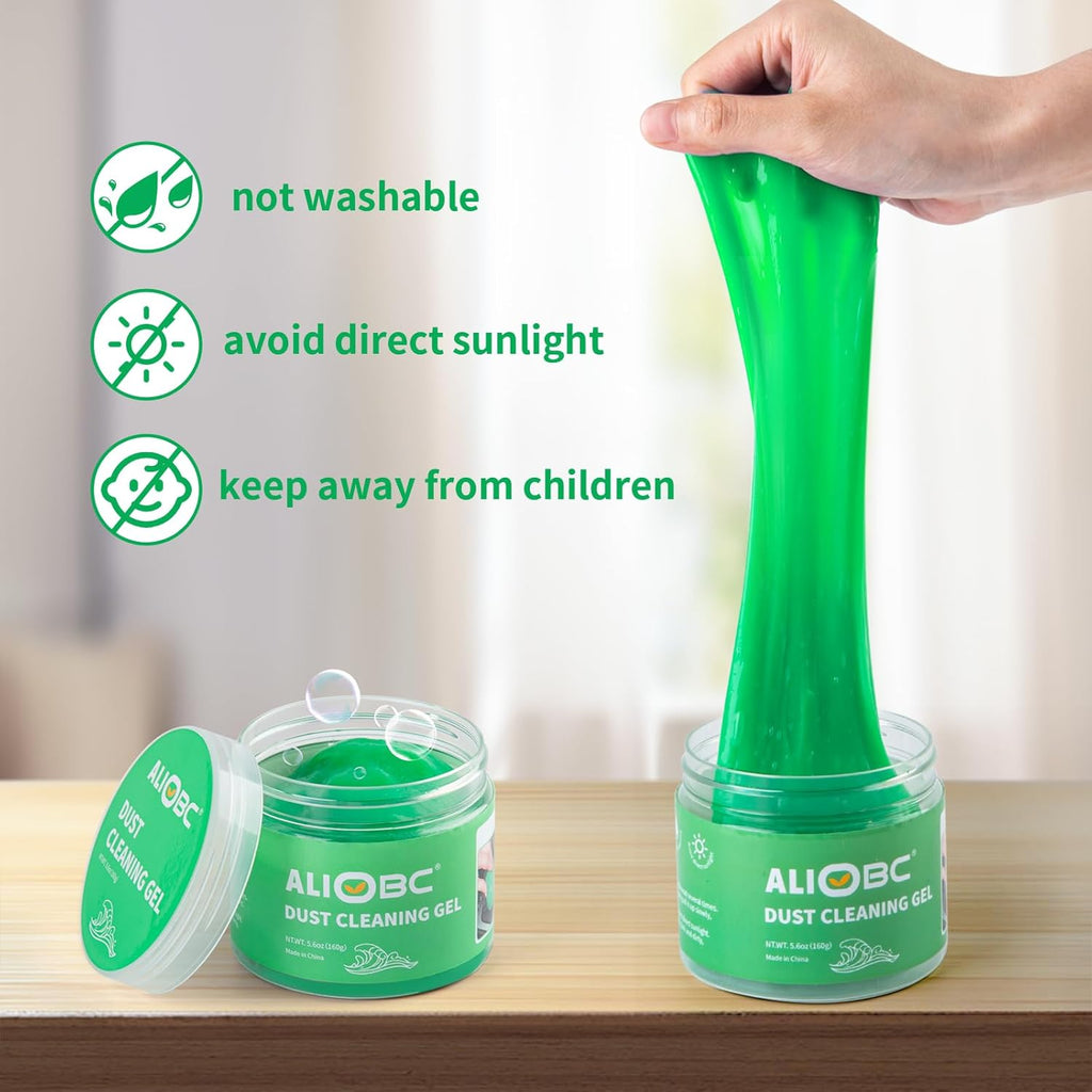 Car Cleaning Gel, Keyboard Cleaner Cleaning Putty for Car Interior Car Slime Cleaner Dust Cleaning Gel Car Putty for Cleaning Car Gel Cleaner Green NT.WT.: 5.6 Oz (160 G)