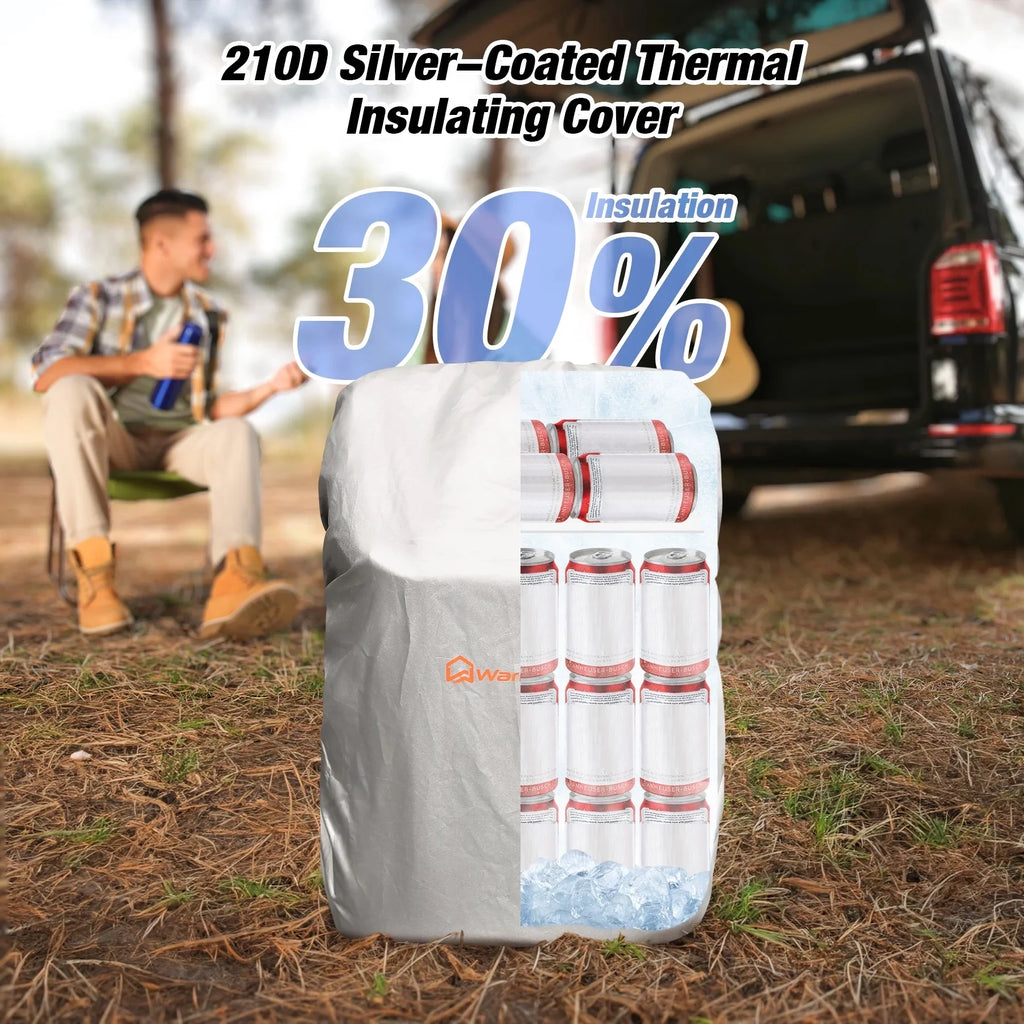 Backpack Cooler & Insulated Bag 2 in 1, 36 Cans W/ Insulating Cover, Upgraded Leakproof Soft Cooler Backpack 2 Compartment for Camping Hiking Picnic Beach