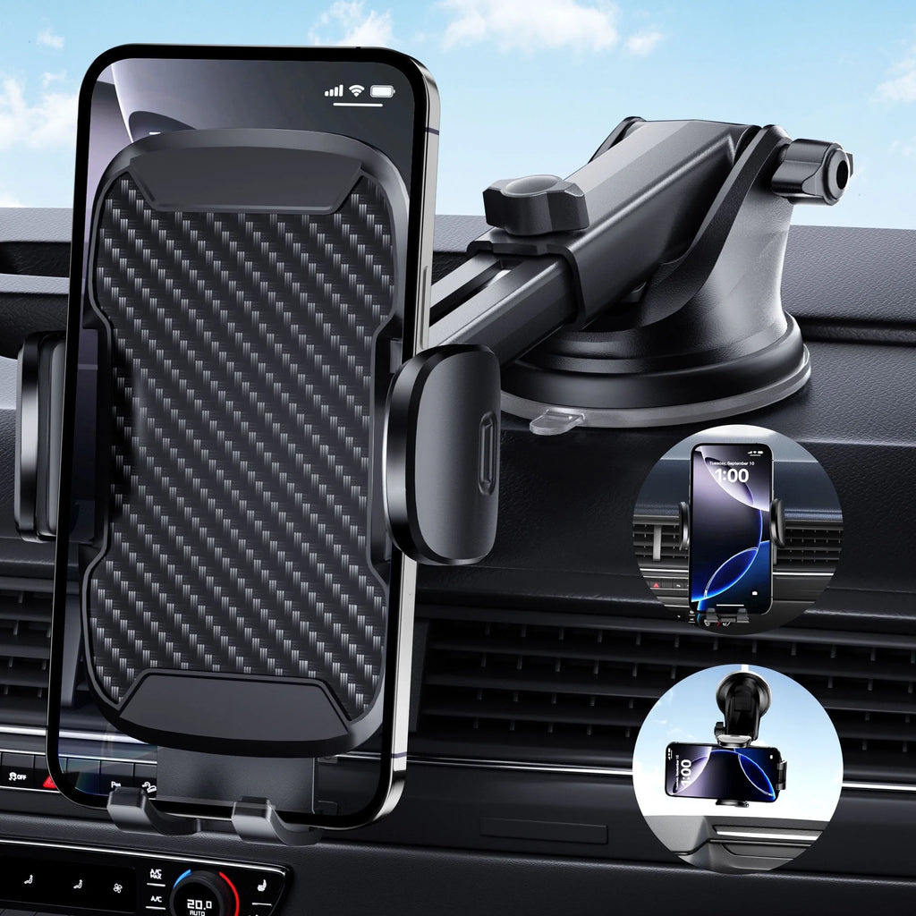 Universal Car Phone Holder Upgraded 360° Rotatable for Dashboard, Windshield & Air Vent Mount for 4.0"-7.0" Phones (Iphone, Google Pixel, Samsung Galaxy, Motorola,Etc)