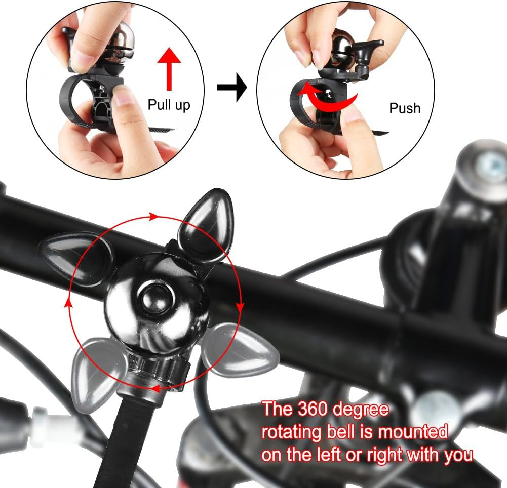 Classic Bike Bell, Adjustable Bicycle Bell Fits Any Bike Handlebar, Universal Bike Bell Loud Crisp Clear Sound Bike Bell for Adults Kids Bike