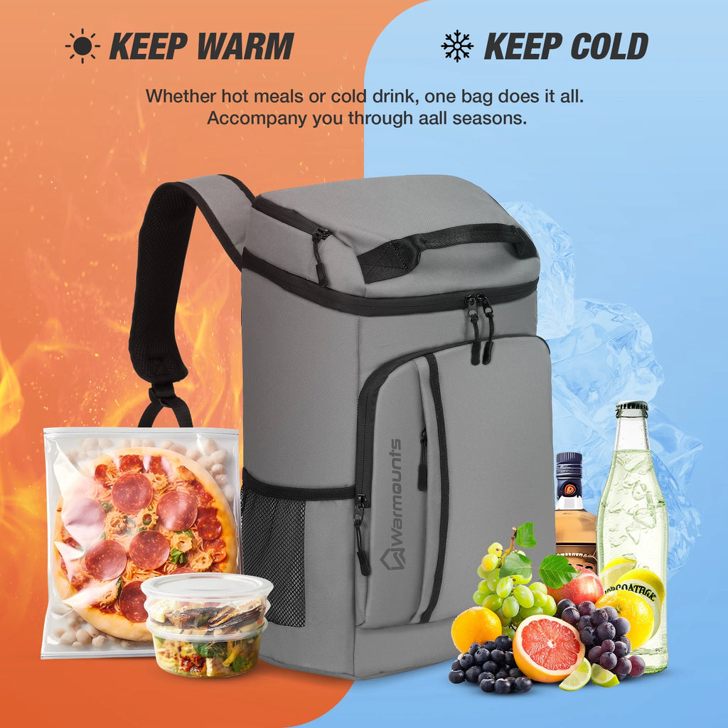 Backpack Cooler & Insulated Bag 2 in 1, 36 Cans W/ Insulating Cover, Upgraded Leakproof Soft Cooler Backpack 2 Compartment for Camping Hiking Picnic Beach