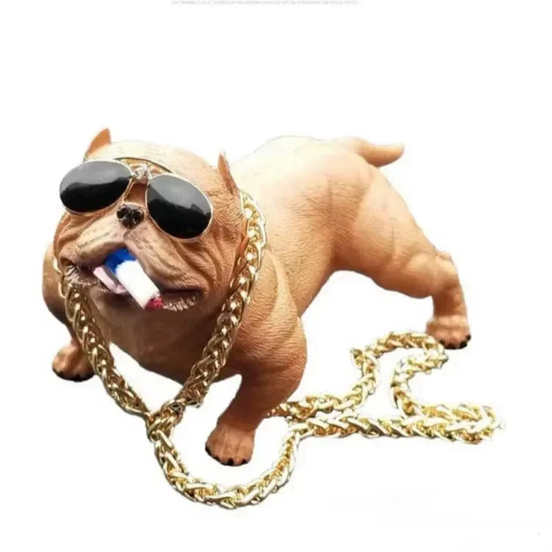 Wear-Resistant Bulldog Car Ornaments Feel Comfortable Resin Material Car Dashboard Decoration Car Accessories Interior Decor