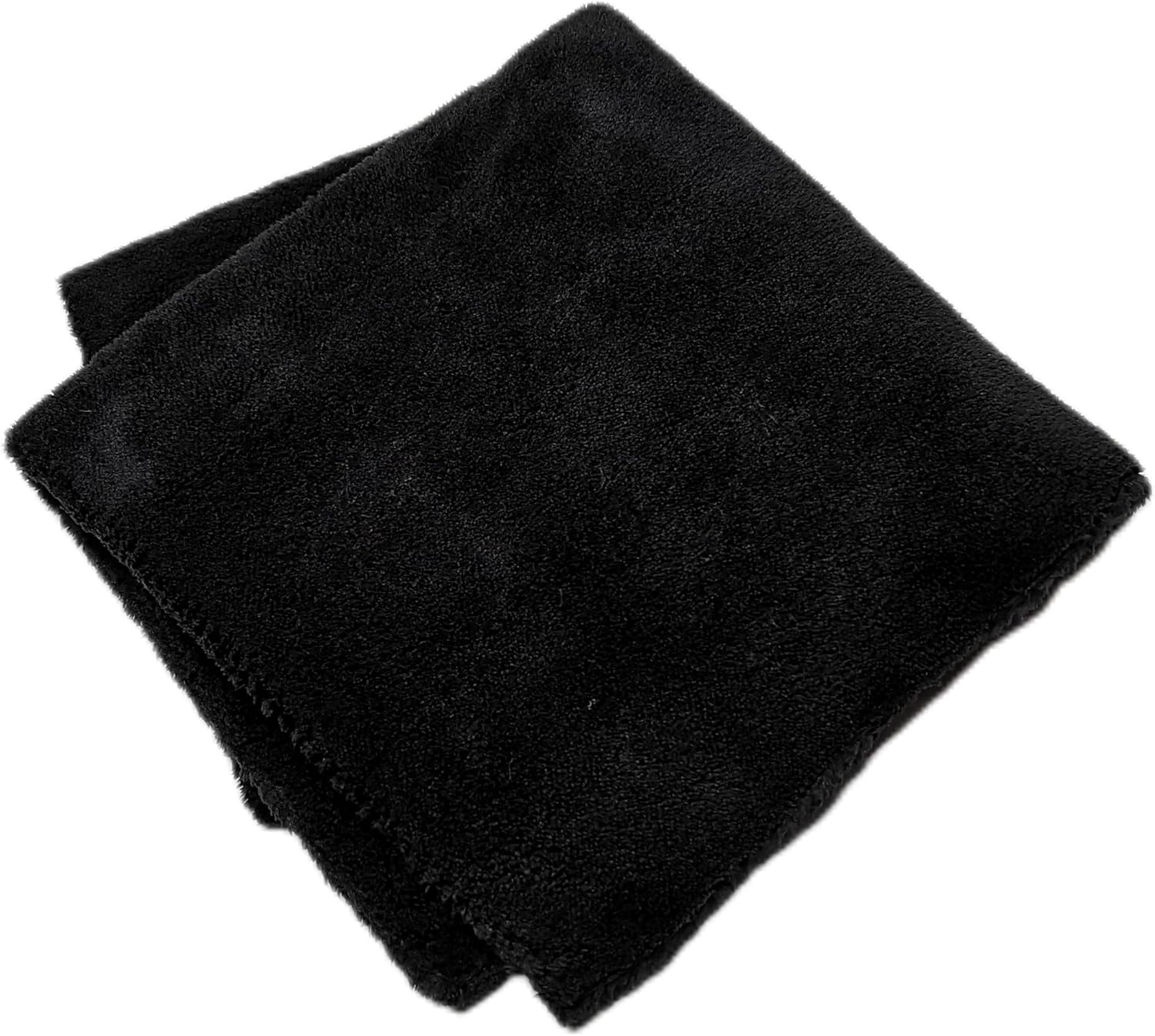 Plush Edgeless Microfiber Towel for Car, Soft Drying Wash Detailing Buffing Polishing Towel, 500 GSM 6PACK 16 X 16Inches (Black, 6Pack)