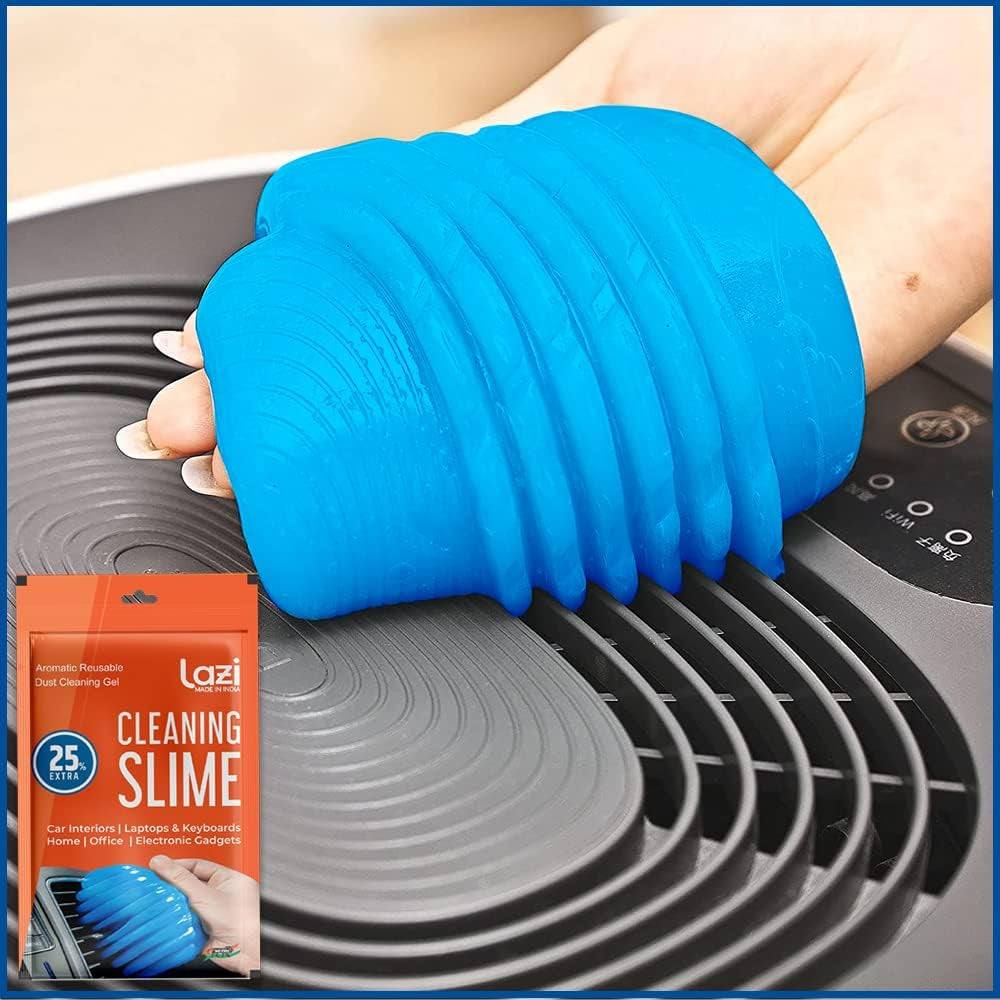 3.5 Oz/100 Gm Blue Multipurpose Scented Reusable Automotive Car Interior Dust Cleaner Cleaning Gel Putty Slime Goop Detailing Kit Supplies for Car Accessories Laptop Keyboard Cleaner Cleaning Gel