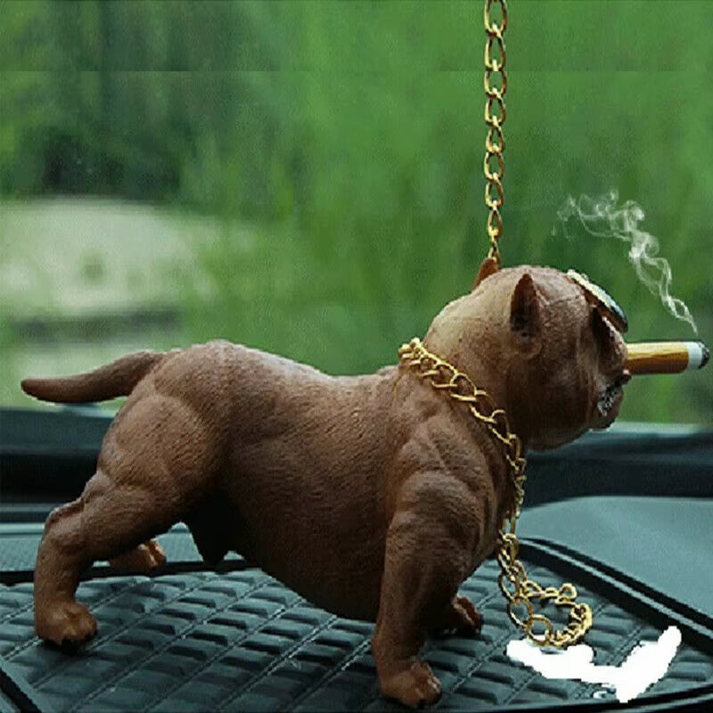 Wear-Resistant Bulldog Car Ornaments Feel Comfortable Resin Material Car Dashboard Decoration Car Accessories Interior Decor