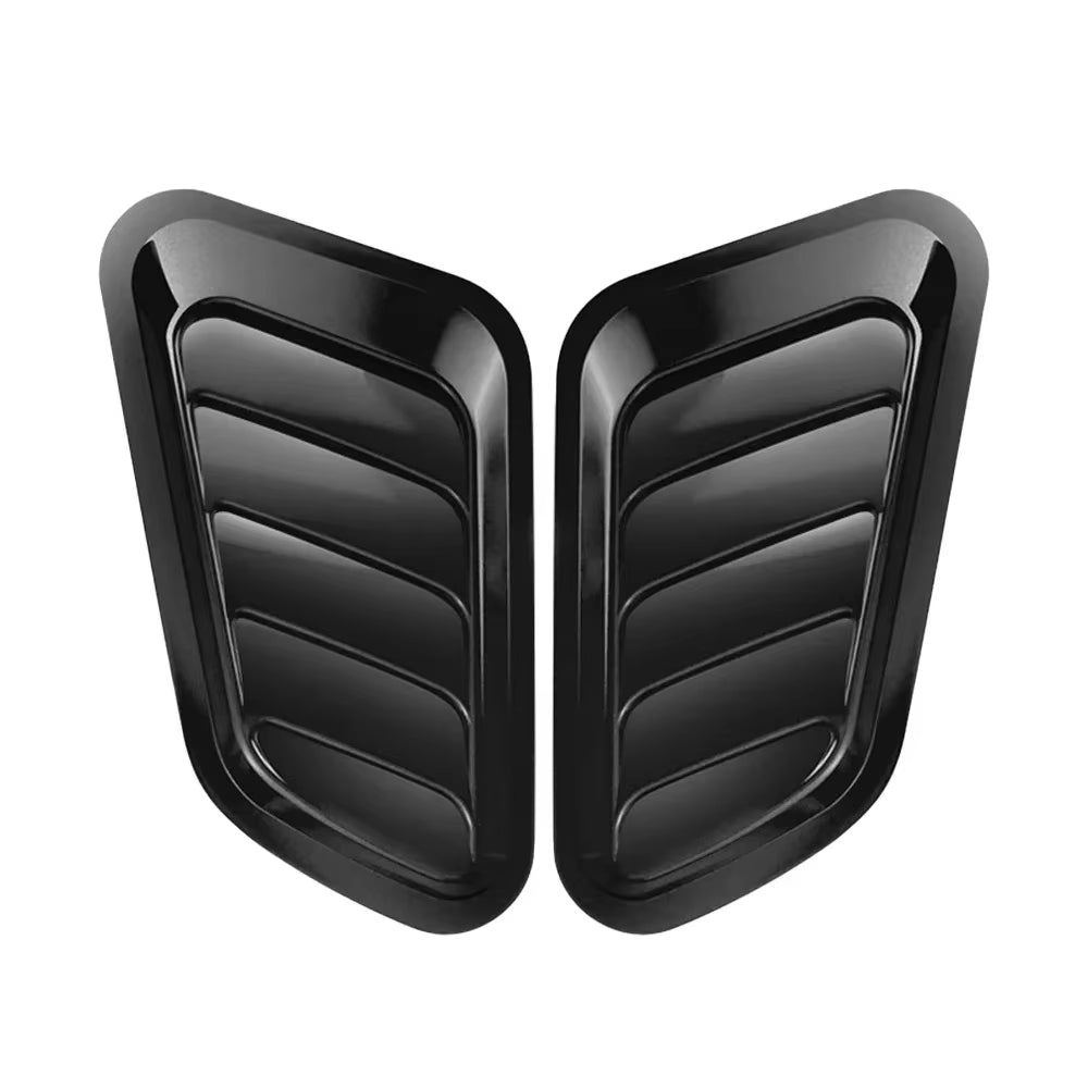2PCS Car Hood Tuning Decoration Stickers Universal Air Intake Auto Hood Scoop Bonnet Vent Cover Carbon Fiber Decoration Styling