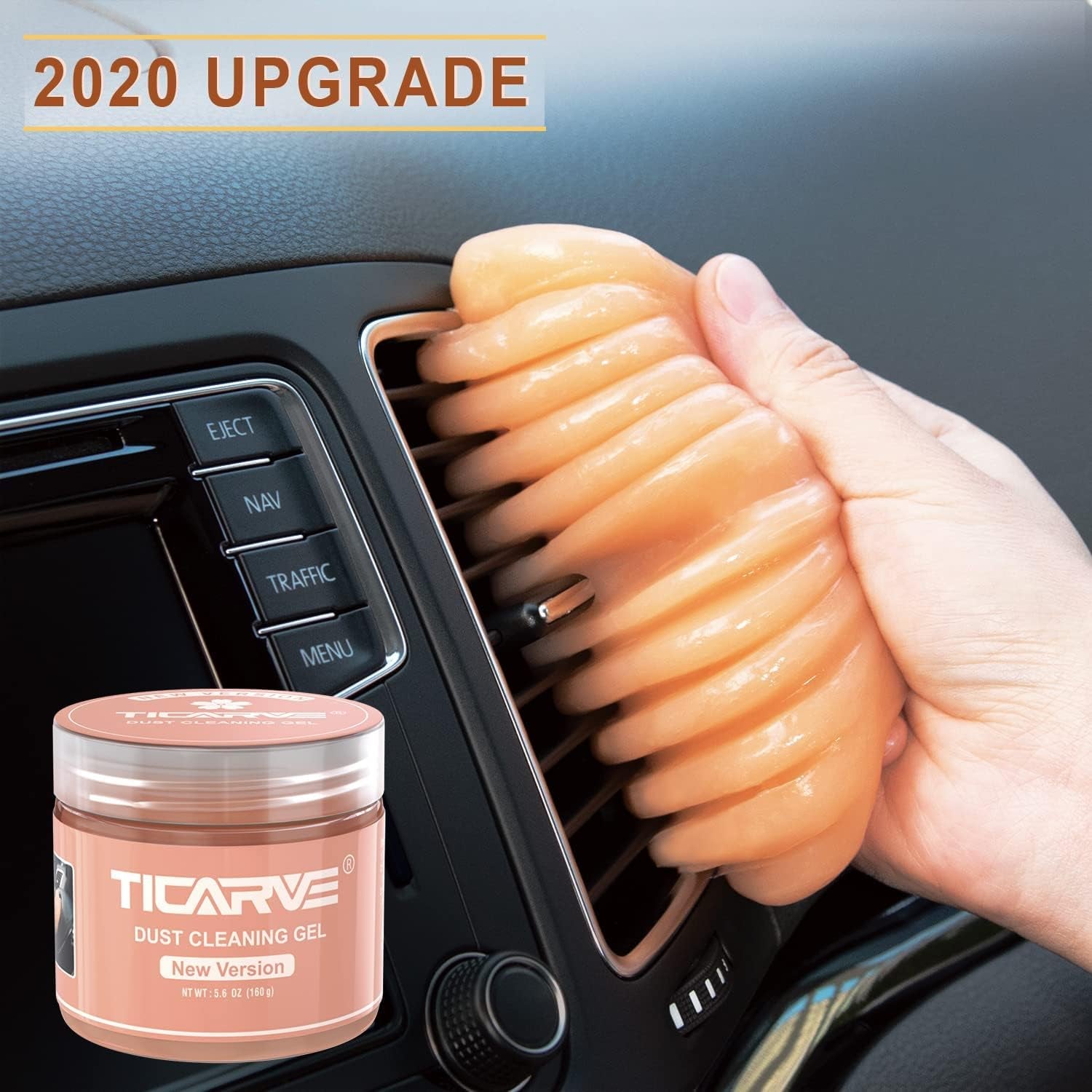 Car Cleaning Gel Car Detailing Putty Car Cleaning Putty Gel Auto Detailing Tools Car Interior Cleaner Car Cleaning Kits Cleaning Slime Keyboard Cleaner Orange Yellow