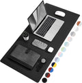 Dual Sided Desk Pad, Large Desk Mat, Waterproof Desk Blotter Protector Mouse Pad, Leather Desk Pad Large for Keyboard and Mouse (24" X 14", Black)