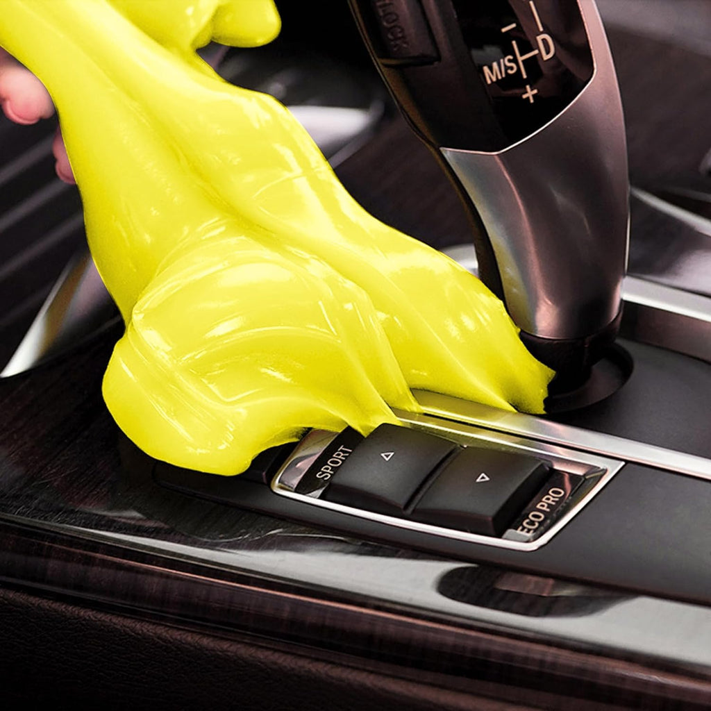 Car Cleaning Gel Yellow and Car Cleaning Putty Orange 2Pack Bundle
