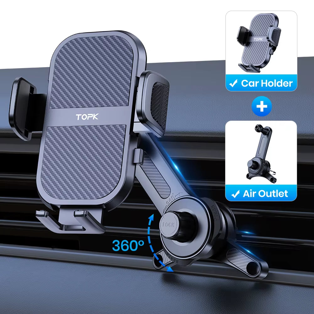 Car Phone Holder Super Stable Car Phone Mount for Car Dashboard/Windscreen/Air Vent Compatible with All Mobile Phone