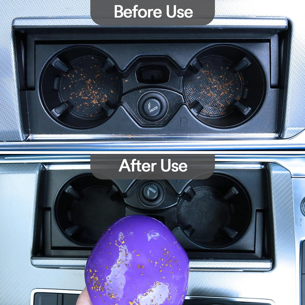 Car Cleaning Gel for Car Detailing Putty Car Putty Auto Cleaning Kits Car Slime Cleaner Dust Cleaning Gel for Car Interior Cleaner Car Accessories Blue Purple (2Pack)