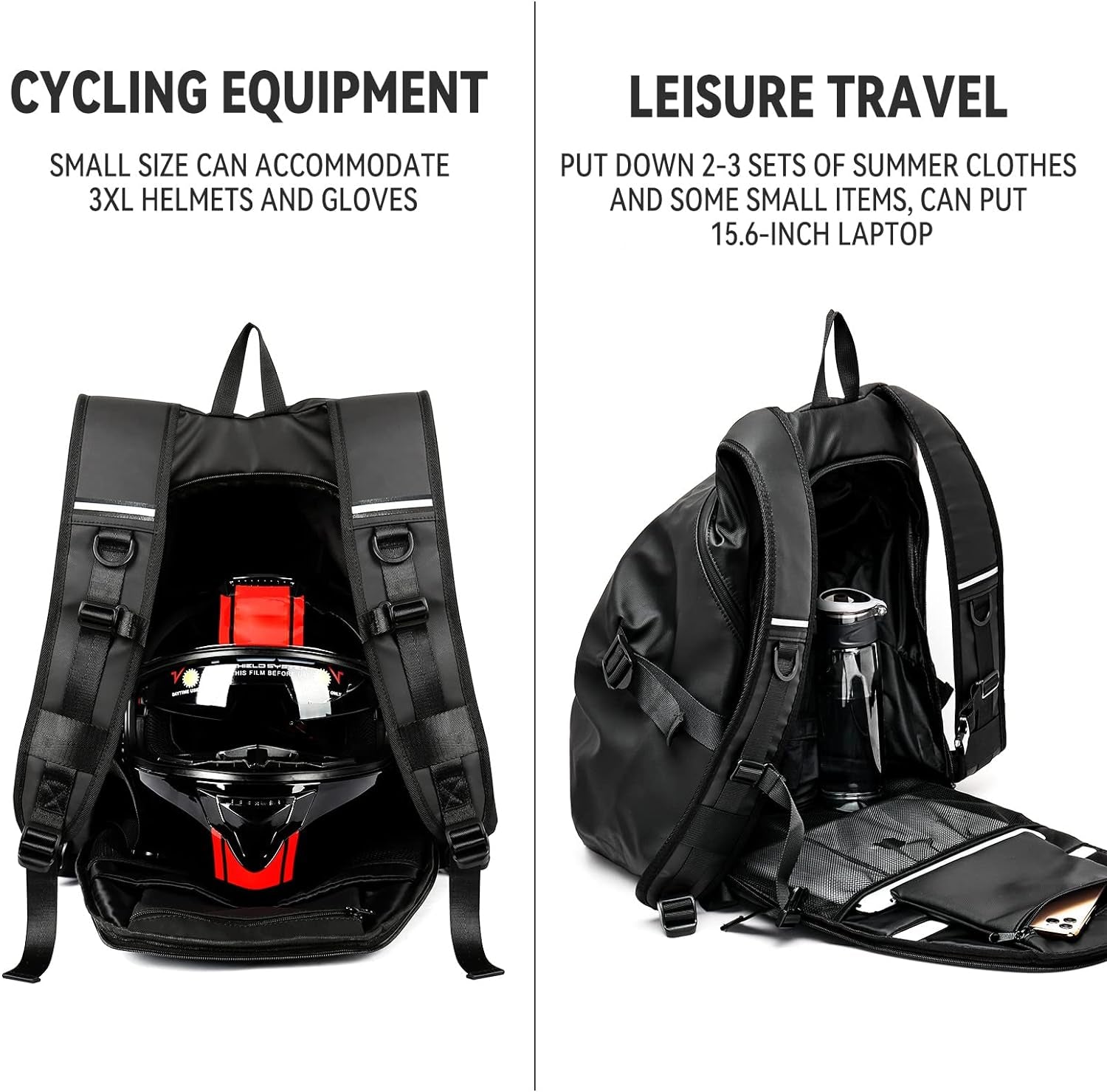 Motorcycle Backpack,Water Resistant Helmet Backpack for Men,Motorcycle Accessories,Travel Backpack